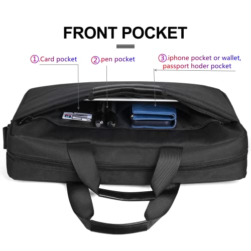 Premium Black,17.3-18.4Inch Laptop Briefcase with Cross-Body Shoulder, DVD Player bag,Painting board bag，Laptop case Fits Dell, HP, ASUS,MacBook Pro, 3-layer Design,Durable,LIGHTWEIGHT
