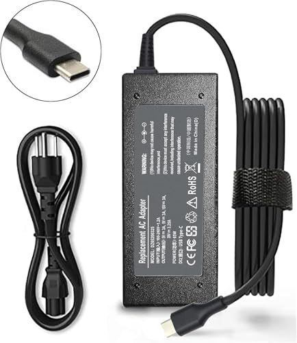 Universal 65W 45W USB C Laptop Charger for Lenovo Thinkpad/Yoga/Chromebook ADLX65YDC2A for HP Elitebook Spectre Chromebook x360,Elite x2 for Dell Chromebook Latitude xps 13 Series AC Adapter