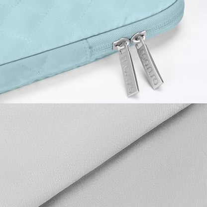 MOSISO Laptop Case 16 inch, 15-15.6 inch Laptop Sleeve, Ice Blue | Compatible with MacBook Pro 16 M5 M4 M3 M2 M1, HP Acer Dell Lenovo ASUS, Square Quilted Vertical Bag with Pocket&Small Case - color: Ice Blue, size: 16 inch