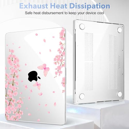 May Chen for 2026 MacBook Pro 14-inch M5 M4 M3 M2 M1 Pro/Max Chip, Release 2026 2025-2021, Model A3427 A3426 A3434 A3112 A3401 A3185, Plastic Hard Shell with Keyboard Cover, Cherry Blossom - color: Cherry blossom