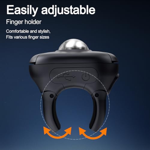 Plima Rechargeable Wireless Dual-Mode Ring Mouse can be Switched to Function as a PowerPoint and Keynote Presentation Remote, and is Compatible with Both PC and Mac Desktop and Laptop Computers.