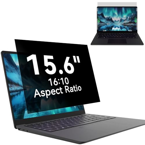 Laptop Privacy Screen 15.6 Inch-16:10 Aspect Ratio Anti-Glare Blue Light Computer Monitor Protector, Laptop Screen Privacy Shield Removable 15.6in Filter for Lenovo HP Dell Acer Asus Thinkpad Envy Xps - size: Non-Magnetic 15.6" 16:10 Aspect