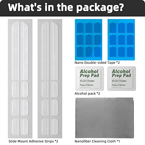 Privacy Screen Adhesive Strips and Slide Mount Tabs for Laptop Computer Monitor, Privacy Screen Slide Mount Tabs *2, Privacy Screen Adhesive Strips *2, 1pcs Microfiber Cloth, 2pcs Screen Cleaning Kit - size: Universal - All Aspect Ratios