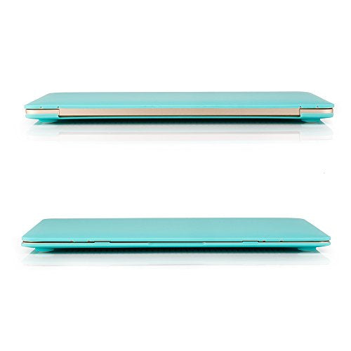 RUBAN Case Compatible with MacBook 12 Inch A1534 - Slim Snap On Hard Shell Protective Cover and Keyboard Cover, Turquoise - color: Turquoise