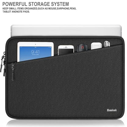 Laptop Case 14 inch, Traveling Water Resistant Computer Cover with Pocket | Laptop Sleeve, Shockproof Protective Carrying Notebook Bag Compatible for 14 In MacBook Air/Pro, HP, Lenovo, Dell, ASUS - color: Black, size: 14 Inch