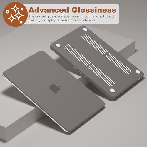 CISSOOK for MacBook Neo 13 inch Case 2026 Grey A3404 with A18 Pro Chip | 5in1 Set Hard Shell Case, Keyboard Cover, Screen Protector, Scratch Resistant, Ultra-Thin, for Office & Travel - color: Matte Grey