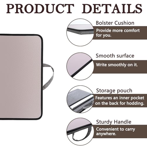 Portable Laptop Desk Fits Up to 16“ Laptops, Built-in Cushion,Lap Stand for Bed & Couch & Carpet, Great for Home & Office,Lap Desk with Cushion (Grey Violet, Medium) - color: Grey Violet