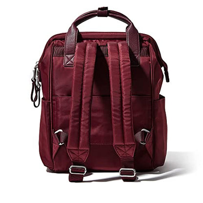 Baggallini Soho Backpack - Travel Laptop Backpack for Women - Lightweight Water-Resistant Luggage Bag, Dark Cherry - color: Dark Cherry