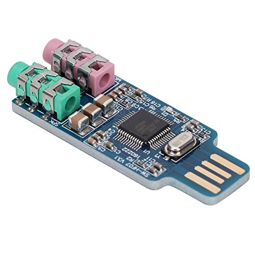 USB Sound Card Without Controller CM108 External Audio Adapter for Laptop Convenient Portable 10x5x1