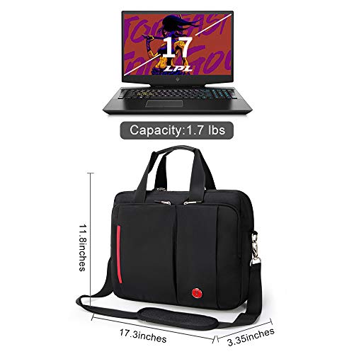 Omnpak 17" Laptop Briefcase with Combination Lock Anti Theft Notary Bag | Locking Laptop Bag, Water-Repellent, Shoulder Messenger Bag for Men Business Office Satchel Bag Notary Public Work Bag - size: 16-17 inch
