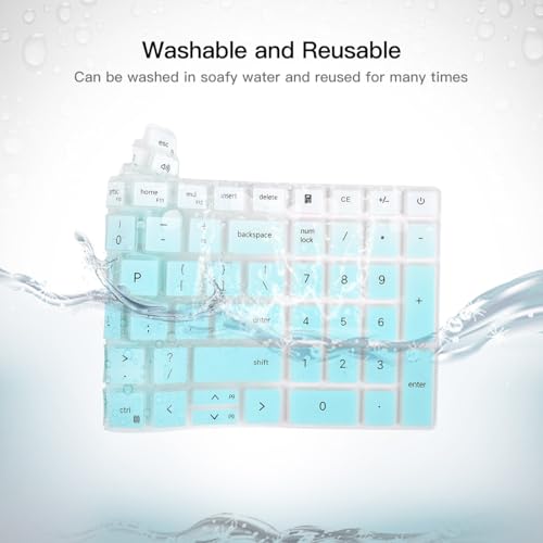 Keyboard Cover for 2025 Dell 16 Plus Laptop DB16250, Dell 16 Plus 2-in-1 Laptop DB16255 DB06250, Dell Inspiron 16 5640 5645, Dell 16 Laptops DC16250 DC16251 Keyboard Protector Skin, Ombre Mint - color: Ombre Mint