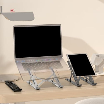 Portable Laptop Stand, Ergonomic Laptop Mount Support, Detachable Laptop Riser Notebook Holder Stands Compatible with More 16-18" Laptops (Black) - color: Black