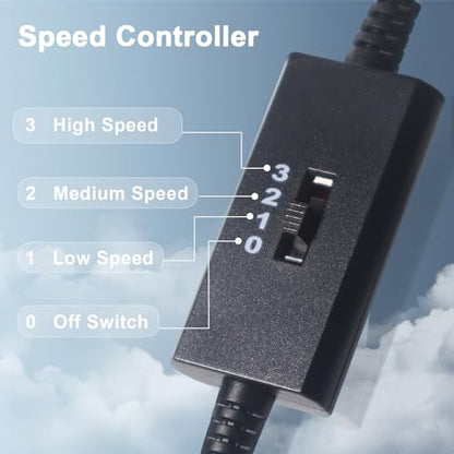 USB Computer Cooling Fan 5V USB Power with Speed Controller USB Router Fan for Router TV Box Mini PC Cabinet 120mm - size: 120mm
