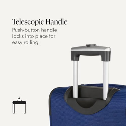 SWISSGEAR Sion Softside Expandable Spinner Luggage Durable Lightweight Travel Suitcase, Blue, 3-Piece Set (Carry-On/Medium/Large) - color: Blue, size: 3-Piece Set (Carry-On/Medium/Large)