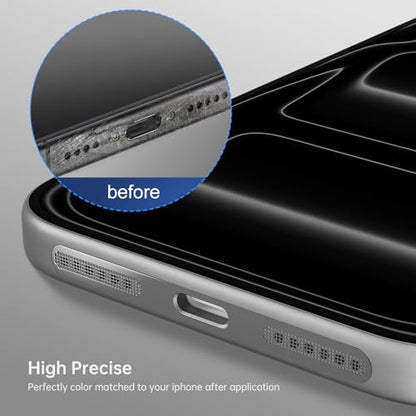 8PCS iPhone 17 Pro Max Speaker Dust Cover Protector Compatible with iPhone 17 Pro Max Earpiece Speaker Mesh Anti Dust Adhesive Sticker, iPhone 17 Pro Max Accessories, Silver - color: Silver