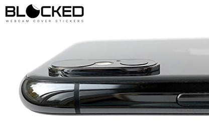 BLOCKED Stackable Webcam/Camera Vinyl Covers | 57 Low-Tack Reusable Webcam Sticker | 3-Sizes | Black 57-Pack (Ultra Glossy) - color: Black 57-pack | Ultra Glossy