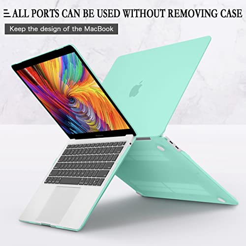 CISSOOK Green Case for MacBook Pro 13 inch Case 2020 Release A2251 A2289 A2338 M1 Model with Keyboard Cover Screen Protector for MacBook Pro 13 inches with Touch Bar, C-Matte Green, A2251/A2289/A2338 - color: Matte Green