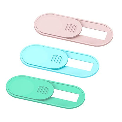Webcam Cover Slide, Ultra Thin Phone Camera Cover, Camera Cover Blocker for Macbook, iMac, Laptop, Desktop, Pc, iPad, iPhone, Smartphone Protect Your Visual Privacy Security (Pink/Blue/Green-3 Pack) - color: Pink/Blue/Green-3 Pack