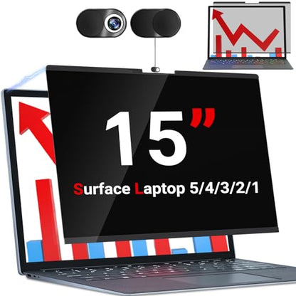 ZOEGAA Surface Laptop 15 Privacy Screen, Anti Blue Light Sliding Camera Cover Magnetic Privacy Screen Compatible with 13.5 inch Microsoft Surface Laptop 5/4/3/2/1 - size: Surface Book 2/1 13.5 inch