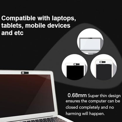 3 Discreet Webcam Privacy | 0.7mm Tool-Less Adhesive Cover Smartphones, Tablets, Laptops | Anti-Peeping Design Camera Privacy Cover Protector Suitable for Laptops Tablets Phones Tool - color: D