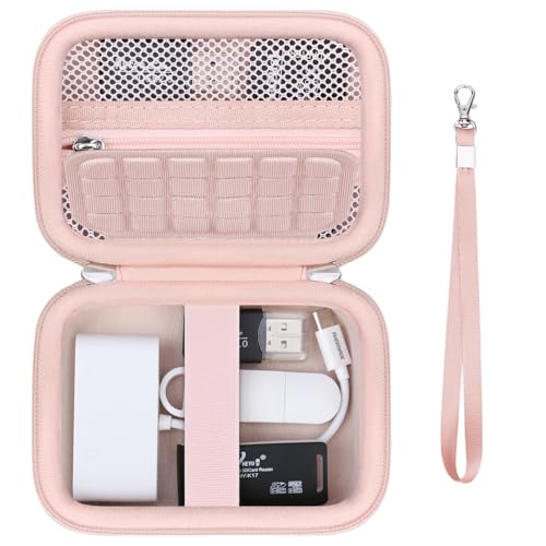 Computer Memory Card Readers Organizer Case Compatible with SD Card Reader, USB C SD Card Reader, TF Card, Micro SD Card, Portable Memory Card Accessories Storage Bag Travel Case, Pink - color: Pink