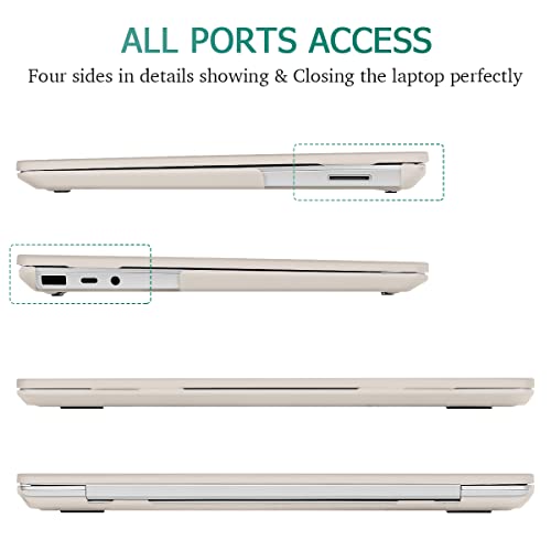 May Chen Compatible with Microsoft Surface Laptop Go 3 Go 2 Go 1 12.4 Inch Model 1943 2013 (2023 2022 2020 Release), Plastic Hard Shell Case with Screen Protector + Keyboard Cover + Dust Plug, Stone - color: Stone