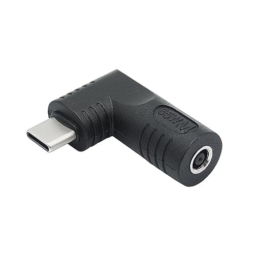 Right Angle DC 4506 to USB C Connector Adapter, 90 Degree PD 65W DC 4.5mm x 0.6mm to USB Type C Male Plug Power Charge Adapter for Laptop, Phone - Black - style: DC 4506 to USB Type c