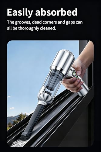Completely upgraded Car Vacuum,Portable Mini Cordless Cleaner, fast Charging, One-click dust remova, 20000PA Suction Power, 6000mAh Battery Air Blower Wireless Handheld Vacuum for Car,Office and Home