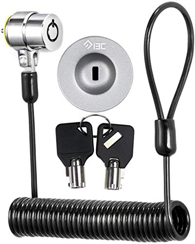 Laptop Lock Cable 6ft Cut-Resistant Security Cable with 360° Rotating Lock for Wedge Slot Laptops 7x3mm Anti-Theft Computer Lock for Office, Library, Travel, Students & Business - size: k 1pack