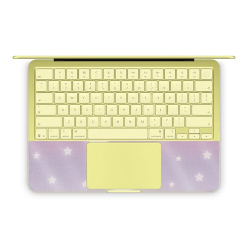 Glossy Glitter Laptop Skin Compatible with Apple MacBook Neo - Baby Moon - Premium 3M Vinyl Protective Wrap Decal Cover - Easy to Apply | Crafted in the USA by MightySkins - color: Baby Moon, size: MacBook Neo Full Cover Skin, style: Glossy Glitter Finish