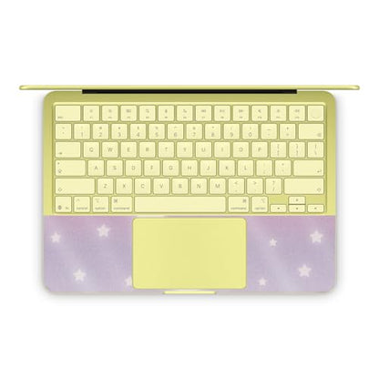 Glossy Glitter Laptop Skin Compatible with Apple MacBook Neo - Baby Moon - Premium 3M Vinyl Protective Wrap Decal Cover - Easy to Apply | Crafted in the USA by MightySkins - color: Baby Moon, size: MacBook Neo Full Cover Skin, style: Glossy Glitter Finish