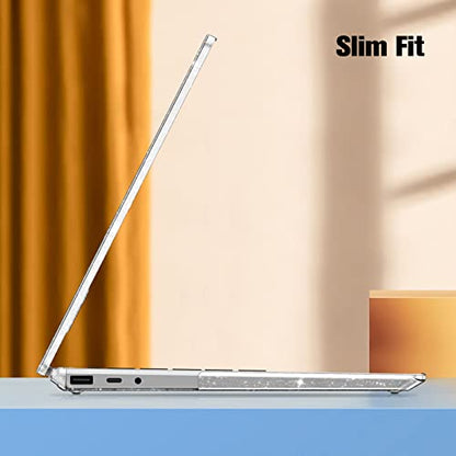 Fintie Case for 12.4 inch Microsoft Surface Laptop Go 3/2/1 2023/2022/2020 | Model: 2013 1943, Snap On Hard Shell Cover, Glittering Clear - color: Glittering Clear