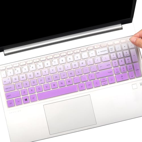 Keyboard Cover for 15.6 17.3 HP Laptop 17-cn 17-cp 15-fc 15-fd 15-eg 15-eh 15-er Series 15-fd0083wm 15t-fd000 15-fc0013od 15-fc0081nr 15-fc0093dx 15t-eg300 115z-eh000 17t-cn300/cn400 17-cp2099nr - color: GradientPurple