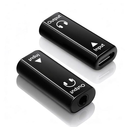 Poyiccot USB Type C to 3.5mm Headphone Adapter 2Pack, USB C Female to Aux Female Adapter, Type C to Aux Converter HiFi Stereo DAC Headphone 3.5mm Jack for iPhone 15,Galaxy, Mackbook, Black - style: 2 Pack Female to Female Black