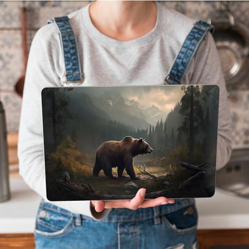 Universal Laptop Skin Sticker with 2 Wrist Pad Skins, Waterproof Scratch Resistant Vinyl Laptop Cover Decal, Cut to Fit for 11–15.6 Inch MacBook HP Dell Lenovo, Brown Bear - color: Brown Bear