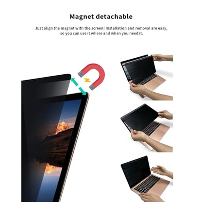 Magnetic Computer Privacy Screen, 13.3-16 Inch Anti Glare & Anti-Spy (16in/351x227mm) - size: 16in/351x227mm