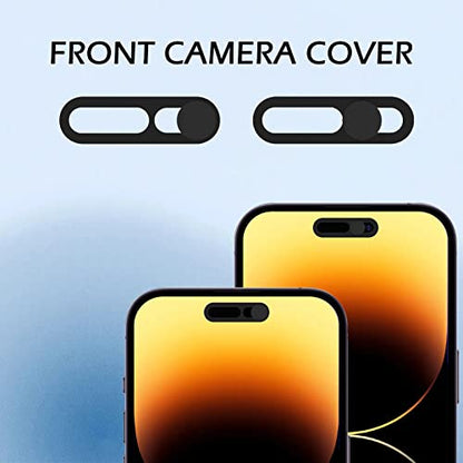 Front Camera Cover,Webcam Cover Compatible for iPhone 14Pro/14 Pro Max,Protect Privacy and Security,Not Affect Face ID, Strong Adhesive-2 Pack-Black - color: Black