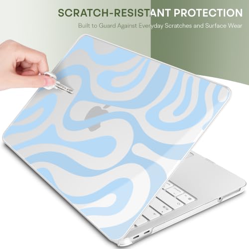 Compatible with MacBook Neo 13 inch (2026 Release A3404) (A18 Pro) with Liquid Retina Display, Printed Slim Protective Case with Screen Protector & Keybaord Cover, Swirling Texture - color: Swirling texture