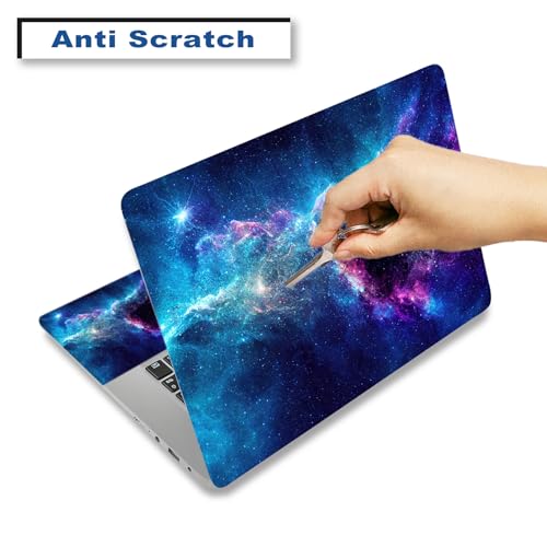 Laptop Skin Sticker Decal Cover for 11.6”12" 13" 13.3" 14" 15" 15.4" 15.6" | Laptop Netbook Skin Cover Art Notebook Protector (2 Wrist Pad Included), Removable Reusable, Easy to Apply, Galaxy Space - color: Galaxy Space