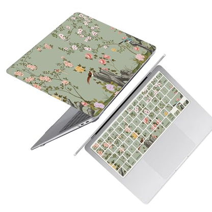Laptop Shell for MacBook Air 11 inch Case 2015 2014 2013 2012 2011 2010 Release Model A1465 A1370,Air 11.6" Snap on Protective Laptop Hard Case & Keyboard Cover,Flowers & Birds - color: Flowers & Birds, size: Air 11" 2010-2015(A1370/A1465)