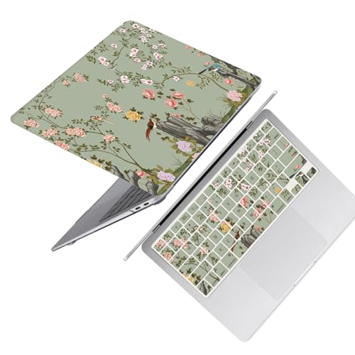 Laptop Shell for MacBook Air 11 inch Case 2015 2014 2013 2012 2011 2010 Release Model A1465 A1370,Air 11.6" Snap on Protective Laptop Hard Case & Keyboard Cover,Flowers & Birds - color: Flowers & Birds, size: Air 11" 2010-2015(A1370/A1465)