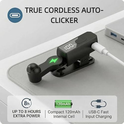 Auto Clicker for Smart Phone, Auto Screen Tapper for Smartphone Tablet TikTok Live - Rechargeable Phone Screen Device Speed Clicker with 107 Adjustable Speed and Digital Display