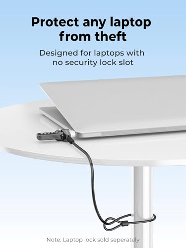 Laptop Lock Adapter for Security Lock | Adds Security Slot To Any Laptop inc MacBook | Use With Standard T-Shaped Bar Cable Locks | No Adhesive Needed
