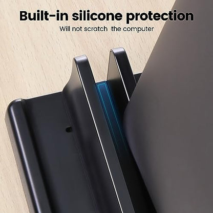 3 in 1 Vertical Laptop Stand Holder,Adjustable ABS Plastic Desktop Notebook Dock,Vertical Laptop Stand Space-Saving for All MacBook/Surface/Samsung/HP/Dell/Chrome Book - size: 1-Slot