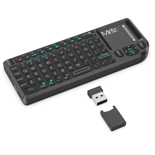 Mini Wireless Keyboard, 2.4G/Bluetooth 5.1 Dual Mode Rechargeable Portable – for Steam Deck, Fire TV Stick, Raspberry Pi, Field Service, IT Technicians.