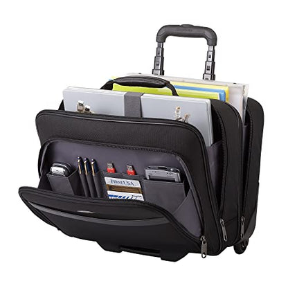 Samsonite® Double Gusset Wheeled Portfolio, Black