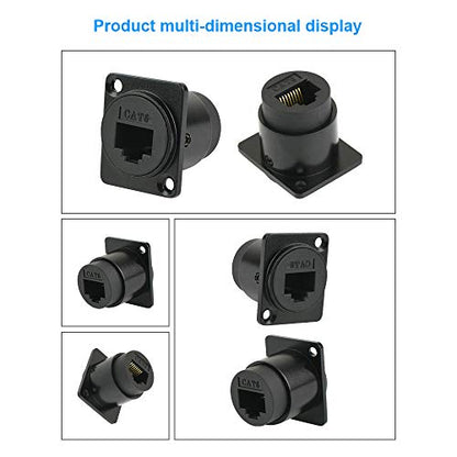 Toronce D R Series D-CAT6 Passthrough Panel-Mount Connector (D-CAT6_5Pack) - size: D-CAT6_5Pack