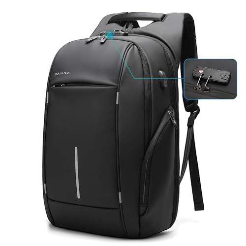 BANGE Travel Backpack,Lightweight Work Backpacks for Men, Laptop Backpack for 15.6Inch, Fashion Backpack for Men and Women… - color: Black（upgrade)