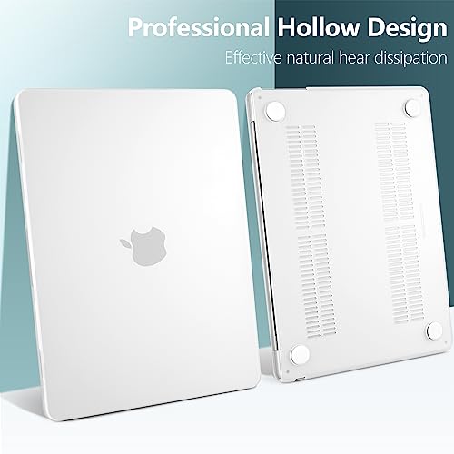for MacBook Air 15 Inch Case M5 M4 M3 M2 (2026-2023) A3448 A3241 A3114 A2941, Protective Hard Shell Cover Compatible with Touch ID & Liquid Retina Display - Matte Clear - color: Matte Clear