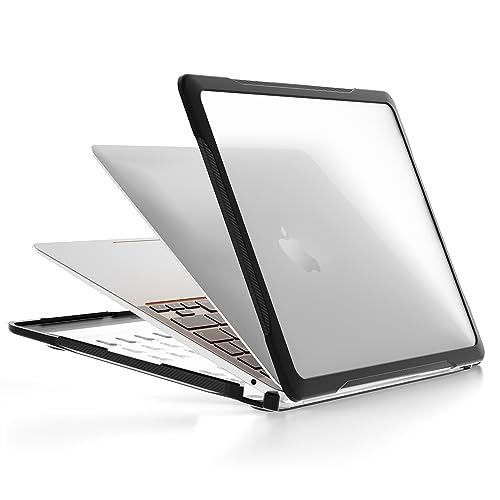 Batianda Ultimate Case for MacBook Air 13 Inch 2018-2020, Transparent | Fits M1/Intel Models A2337/A2179/A1932, Lightweight Slim Design, Carbon Fiber Side Texture, Matte Translucent Hard Shell - color: Transparent